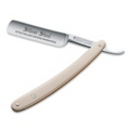 Boker Silver Steel Ivory White Handle Straight Razor